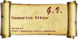 Gasparics Viktor névjegykártya